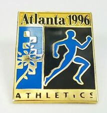 1996 Atlanta USA Olympics Athletics Lapel Hat Pin Vintage Sports Collectible picture