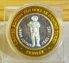 Pioneer Casino Limited Ten Dollar Gaming Token .999 Fine Silver- Jesse James picture