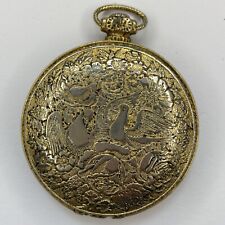 Vintage Max Factor Compact Dove Design Gold tone Pocket Watch Mirror - READ picture