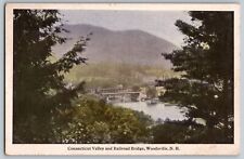 Woodsville, NH - Connecticut Valley & Railroad Bridge - Vintage Postcard picture