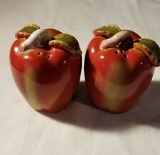 Vintage Collectible Red Apple Salt and Pepper Shakers 3.0