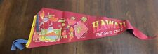 Vintage 26” Souvenir Felt Pennant HAWAII 50th State 60s 70s picture