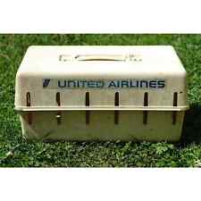 United Airlines Pet Carrier Vintage UA Pet Airplane Carry Cage Kennel Aviation picture