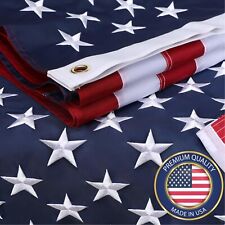 4x6 FT Outdoor Embroidered American Flag Quality Made USA Luxury Flag picture