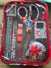 The Pioneer Woman 9 Pcs Sewing Kit Heritage Floral Scissors Needles Pins Tote picture