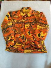 Vintage ROTHCO Orange Camo USA Made Army Military BDU Field Jacket Men's L Large picture