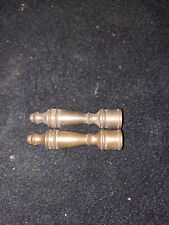 Antique Lamp Finial Pair , Brass , 2 1/2 inches tall , threaded for 3/8 picture