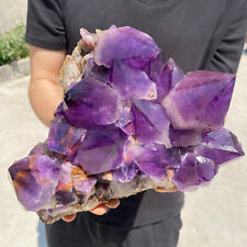 8.7lb Natural Amethyst Geode Quartz Crystal Cluster Cathedral Mineral healing picture