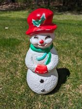 Vintage UNION PRODUCTS #7560 Lighted Snowman Blow Mold 22