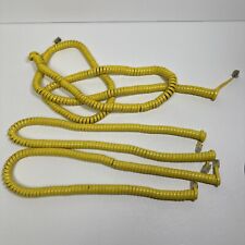 Vintage Set of 3 Handset Coiled Phone Cord Yellow picture