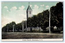 c1910's Polish Church Street View Salamanca New York NY Vintage Postcard picture