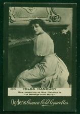 1900s, Tobacco/Cigarette Card, 072, Hilda Hanbury, Actress, Ogdens Guinea Gold picture