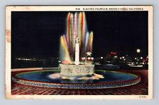 Beverly Hills CA-California, Electric Fountain, Antique, Vintage c1936 Postcard picture