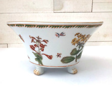 Vintage Chinese Footed Bowl Planter Insects Flowers HUA PING TANG ZHI Numbered picture