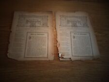 2 COPIES OF ANTIQUE GERMAN NEWSPAPER LUTHERAN STADTMISSIONAR CHICAGO MARCH 1917 picture