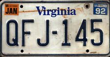 Vintage 1992 Virginia  License Plate - Crafting Birthday MANCAVE, slf picture