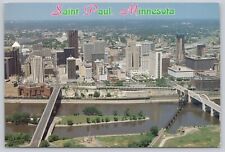 Aerial View of Saint Paul St Paul MN Minnesota & Mississippi River 4x6 Postcard picture