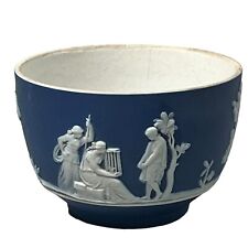 Antique Victorian Wedgwood England Cobalt Blue Jasperware Small Cup B2 picture