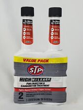 STP High Mileage, Fuel Injector & Carburetor Treatment- 2 Bottles - Save Gas-NEW picture