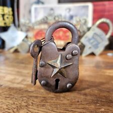 Lone Star Texas Gate Lock With Working Keys & Antique Finish picture