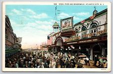 1933 Steel Pier Boardwalk Atlantic City New Jersey Entertainment Posted Postcard picture