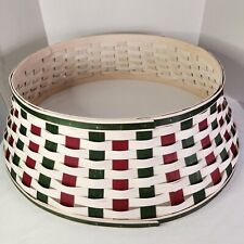 Longaberger 2022 Bold Red and Green w/ White Christmas Tree Basket Sleeve LARGE picture