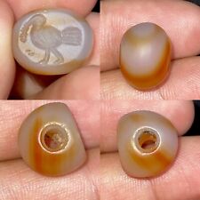 Ancient Near Eastern Old Agate Intaglio Wonderful Stone Seal Stamp Bead picture