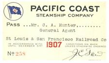 PASS 1907 Pacific Coast Company  C.A.  Hunter  Signed picture