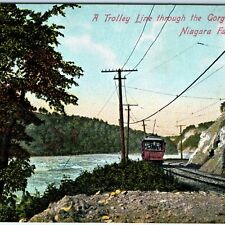 c1910s Niagara Falls Trolley Line Through Gorge Street Car Postcard Railway A90 picture