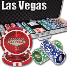New 600 Las Vegas Poker Chips Set with Aluminum Case - Pick Denominations picture