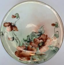 Hand Painted Plate JPL Limoges From France Elegant Floral Watercolor Design 8” picture