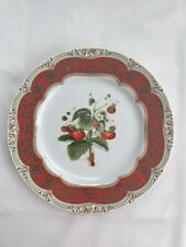 Andrea by Sadek Winterthur 8.25 Inch Porcelain Strawberries Salad Plate NEW picture