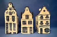 LOT OF 3 KLM BLUE DELFT PORCELAIN HOUSES (see photos) picture