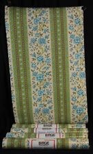 Vtg MCM Wallpaper Birge 5 Rolls (4 sealed) 60s 70s Turquoise Green 200+ Feet picture