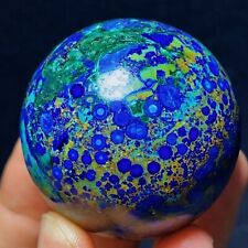 Rare 185G Natural Polished Phoenix Blue Gold Agate Crystal Ball Healing L1969 picture