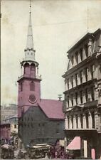 Vtg 1910 Old South Church Street View Boston Massachusetts MA Antique Postcard picture