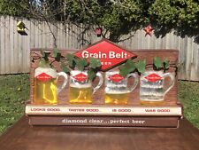 Vintage 1960's Grain Belt Beer Bar Tavern 3D Mugs Sign Looks Taste Was Is Good picture