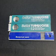 Vintage Berol Turquoise Drawing Leads HB + Staedtler Mars Marsmatic 700 Refill picture