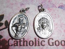 St. Saint Dismas - The Good Thief  - Ecce Homo -  Silver tone OX 1 inch Medal picture