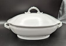 Simple Elegant Antique White China Soup Tureen picture