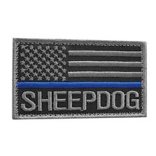 american sheepdog thin blue line subdued police sheriff agent tactical cap patch picture