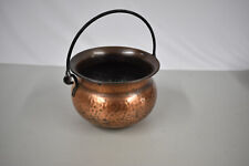 Antique Primitive Country Copper Pail Pot Forged Handle 6.5