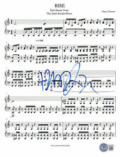 HANS ZIMMER SIGNED THE DARK KNIGHT RISES THEME AUTO LYRIC SHEET BECKETT BAS 4 picture
