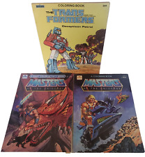 1980s MOTU Giant Color Activity Book, He-Man Battle Ram & Transformers Coloring picture