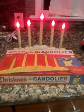 Vintage Christmas Candle Decoration NOMA 5 Light Tiered Candolier w Original Box picture