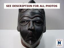 NobleSpirit  NO RESERVE (3970) Wood Carved African Tribal Mask - Cameroon picture
