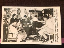 Postcard Autographed Ching Wah Lee Shooting Cinerama Holiday  with writing picture