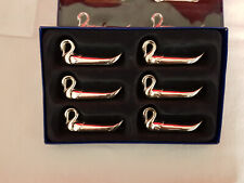 Elegance Silver Plated SWAN Knife Rests. Set Of Six In Orig. Box. UNUSED. picture