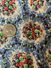 Unfinished Feed Sack Skirt - Vintage Blue Print Quilt Fabric 33