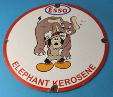 Vintage Esso Gasoline Sign - Mickey Mouse Gas Service Station Porcelain Sign picture